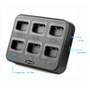 RETEVIS RTC777 Six-Way Walkie Talkie Charger for Retevis H777, EU Plug