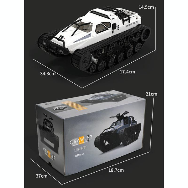 SG-1203 1:12 2.4G Simulation Remote Control EV Tracked Vehicle Tank Off-road Vehicle Model Car Toy (White)