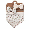 3 In 1 Baby Drooling Towel Cotton Printed Double Sided Triangle Towel Headband Set Waterproof Bibs, Style: DP069-1