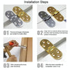 Cabinet Door Folding Hinge Thickened Zinc Alloy Half Round Table Flip Hinge, Color: Gold