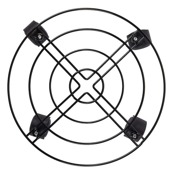 Iron Plant Flower Pot Stand Universal Wheel Moving Round Flower Pot Rack, Diameter: 30cm(White)