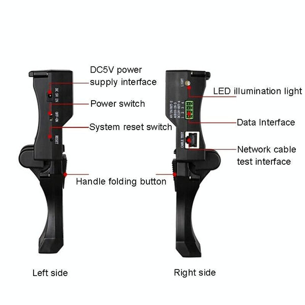4.3" CCTV Tester Monitor, Network Cable Test, 12V Output (UK Plug)