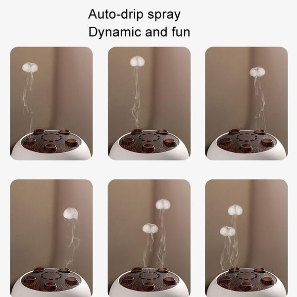 Dynamic Multi-Spray Aromatherapy Diffuser With Colorful Lights Remote Control Humidifier US Plug(V80 Spit Circle Upgrade Model)