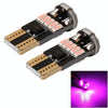 2 PCS DC 12V 2W 240LM 5500K T10-4014-15SMD Car Width Lamp Clearance Light Parking LightsPink Light
