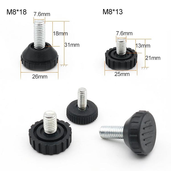 70 PCS Adjustable Foot Pad Furniture Screw Support Stub, M8x13