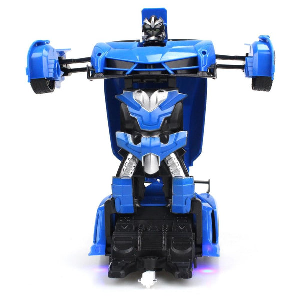 1023 4 Channels Remotely Deformed Car Toy Car(Blue)