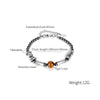 OPK GS1550 Personalized Stainless Steel Black Gallstone Tiger Eye Stone Bracelet