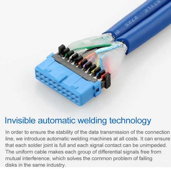 50cm USB3.0 cable motherboard 20pin cable mother-to-female extension conversion F-F