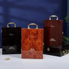 Double Piano Finish Red Wine Box Wooden Packing Case Wine Gift Box With Tools(Ebony)