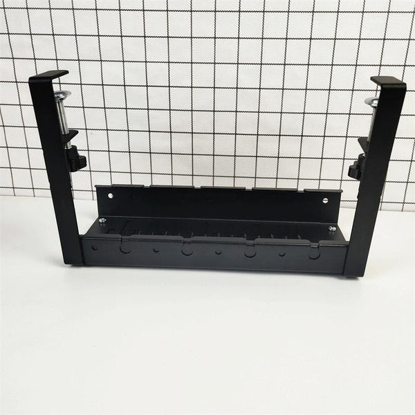 Stretchable Under Desk Cable Management Tray Carbon Steel Cable Organizer Cable Storage Rack(White)