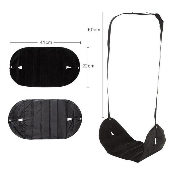 Travel Foot Rest Hammock Office Leisure Pedal, Color: Navy Blue All-in-one