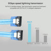 Mini SAS to SATA Data Cable With Braided Net Computer Case Hard Drive Cable,specification: Female Straight to  Female Elbow -0.5m