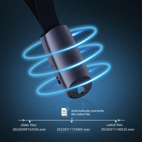 JNN S26 Smart Digital Noise Canceling Voice Recorder with Lanyard, Capacity:16GB(Black)