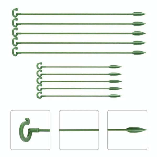 10pcs Plant Potted Flower Shape Support Rod Fixed Anti-lodging Leaf Guard Frame, Size:48cm
