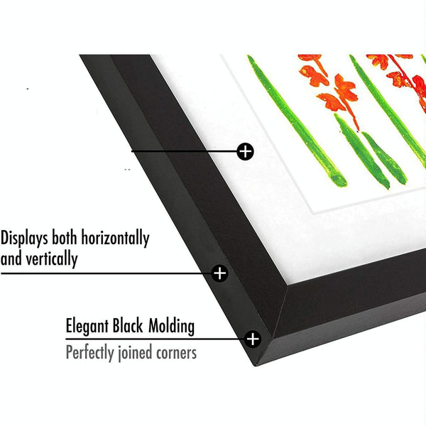 Plastic Children Art Frames Magnetic Front Open Frametory for Poster Photo Drawing Paintings Pictures(Black)