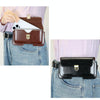 For Phones Below 6.7 inches Retro Wallet Style Horizontal Phone Waist Bag(Brown)