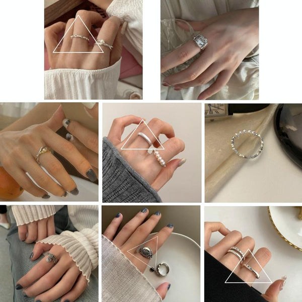 Happy Smiley Face Love Wear Combination Ring, Color: J2064