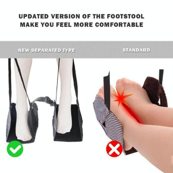 Foot Hammock  Foot Pad for Long-distance Aircraft Travel(Black)