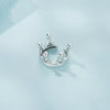 SCE1530 Sterling Silver S925 Crown Star Zircon Single Ear Cuff