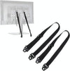 2pcs TV And Furniture Anti Tip Straps Baby Safety Lock Protection 2.5x80cm(Silver)
