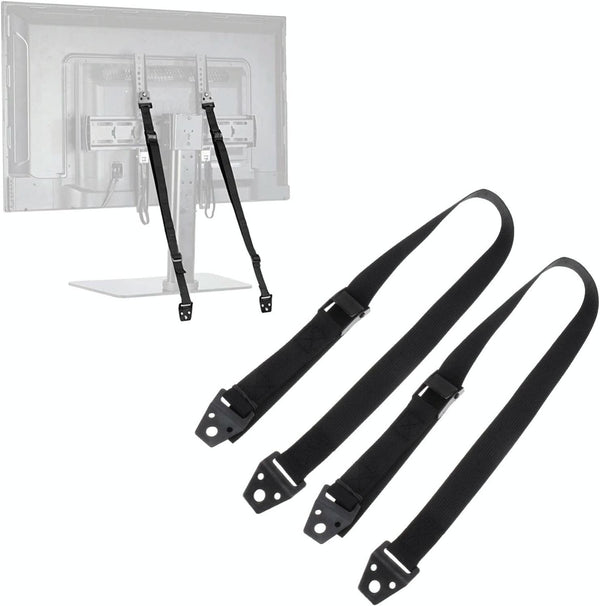 2pcs TV And Furniture Anti Tip Straps Baby Safety Lock Protection 2.5x80cm(Silver)
