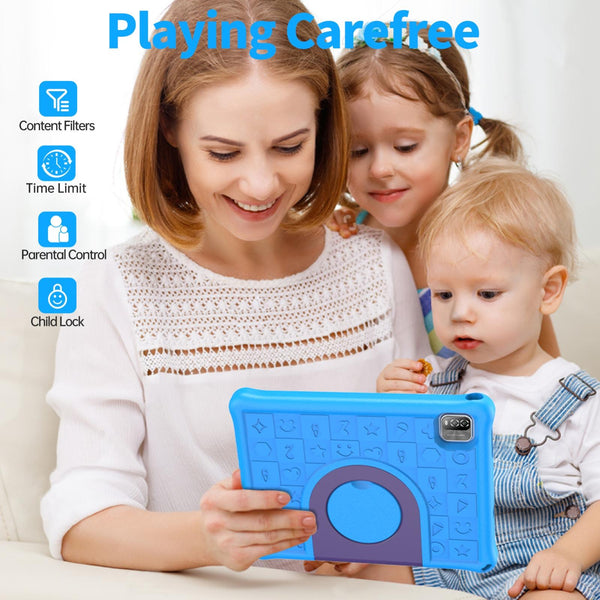 Pritom B10K Kids Tablet PC, 10.1 inch, 3GB+64GB, Android 14 RK3562 Quad Core CPU, Support 2.4G WiFi / BT 4.0, Global Version with Google Play (Blue)