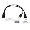2 in 1 USB 3.0 Female to USB 2.0 + USB 3.0 Male Cable for Computer / Laptop, Length: 29cm