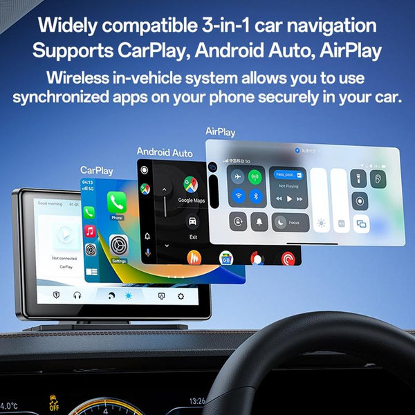 Yesido KM17 7 inch Center Console CarPlay Portable Car Video Navigation(Black)