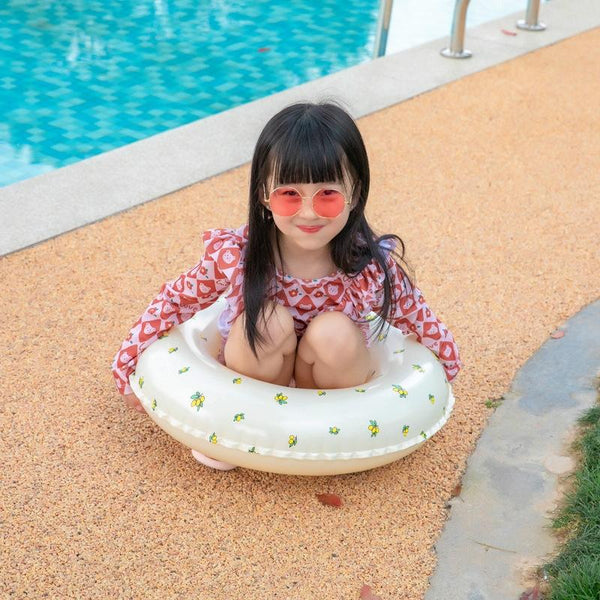 Thickened Children Swimming Ring Inflatable Underarm Ring 66cm(Olive)