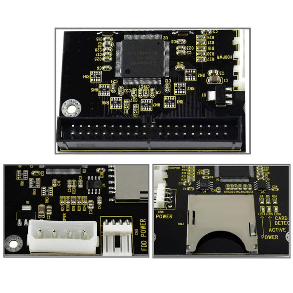 SD/ SDHC/ MMC To 3.5 inch 40 Pin Male IDE Adapter Card(Black)