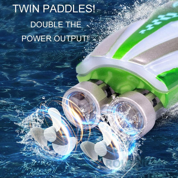 Children 2.4G Mini Remote Control Boat Summer Water Play Electrical Submarine Boys Toys(Red)