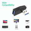 ENKAY USB 3.0 Adapter 90 Degree Angle Male to Female Combo Coupler Extender Connector, Angle:Vertical Up + Down