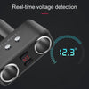 SHUNWEI SD-1925 120W 3A Car 2 in 1 Dual USB Charger 90 Degree Free Rotation Cigarette Lighter(Black)