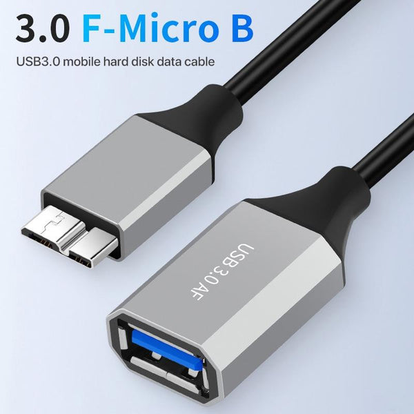 USB 3.0 A Female to Micro B Mobile Hard Disk Adapter Cable, Length:0.2m