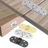Cabinet Door Folding Hinge Thickened Zinc Alloy Half Round Table Flip Hinge, Color: Silver