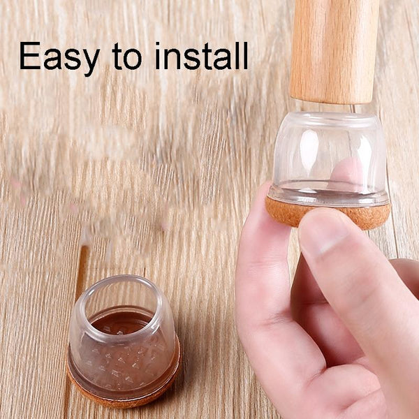 1.25 inch Large 8pcs /Set Round Table And Chair Leg Covers For Tiles/Wooden Floors Furniture Protectors(Light Brown)