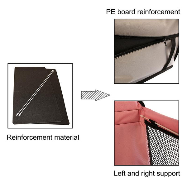 Nonslip Folding Oxford Cloth Car Vice Driving Seat Cover Pet Cat Dog Cushion Mat, Size: 40 x 30 x 25cm (Black Bone)