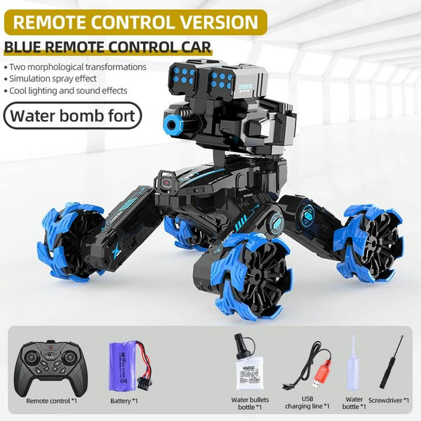DM-528 Four-wheel Battle Blooming Tire Spray Remote Control Car, Specification:Single Control Water Bomb(Blue)
