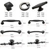 6291A-96 Simple Cabinet Door Handle Drawer Wardrobe Zinc Alloy Handle (Black)