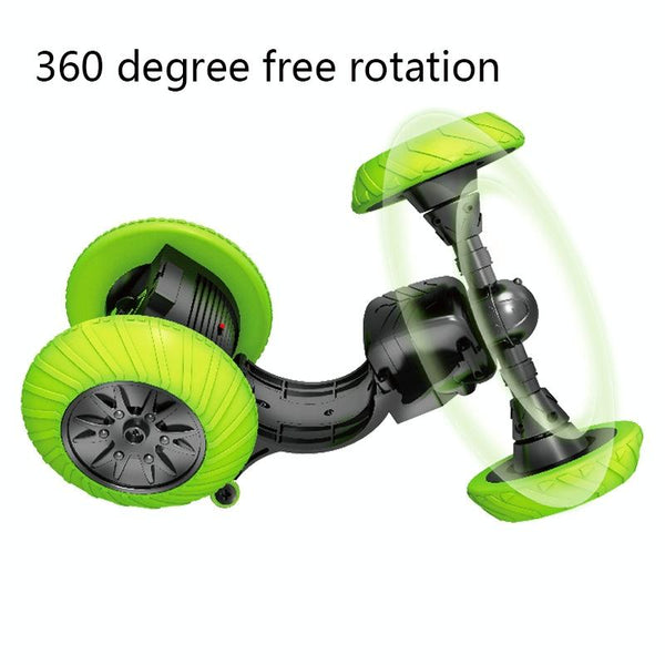 SY008 Wireless Remote Control Car 360-Degree Rotating Telescopic Tipping Bucket Fancy Drifting Deformation Climbing Car(Black Green)