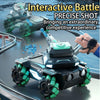 Q171 2.4G Stunt Water Bomb Battle Armor Model Remote Control Car, Specification:Dual Control(Blue)