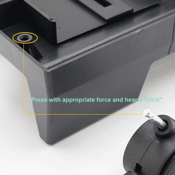 ZJ008 Computer Host Bracket with Brake Movable Tray(Black)