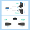 ENKAY USB 3.0 Adapter 90 Degree Angle Male to Female Combo Coupler Extender Connector, Angle:Horizontal Right