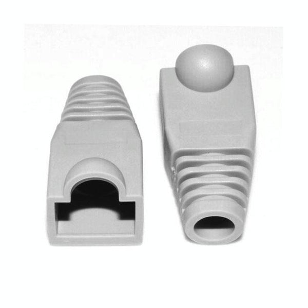 Network Cable Boots Cap Cover for RJ45, Grey (100 pcs in one packaging , the price is for 100 pcs)(Grey)