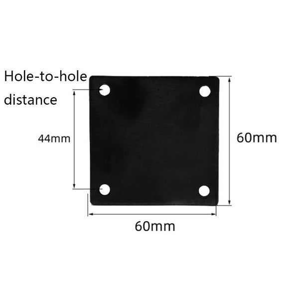 Metal Furniture Support Legs with Adjustment Pad, Height: 12.5cm(Matte Black)