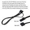 PWM Fan Hub Desktop Computer CPU Fan Expander Supports 3Pin&4Pin(Black)