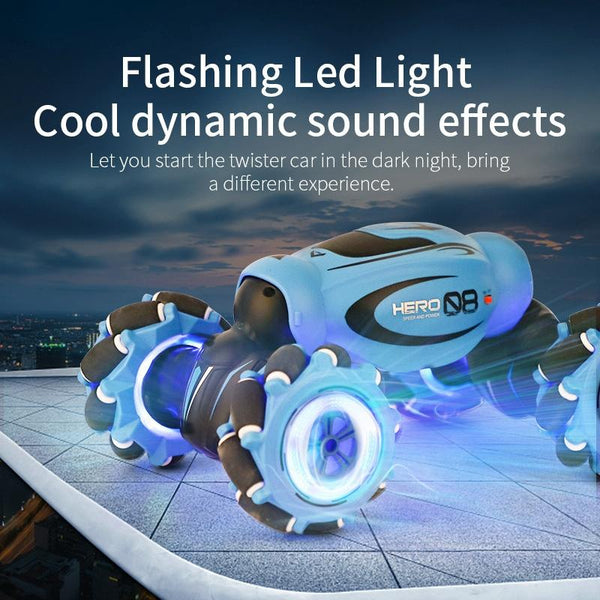 YDJ-D876 Gesture Sensing RC Stunt Car (Blue)