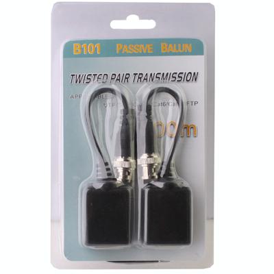 2x Passive Video Balun Transceiver RJ45 BNC CCTV 600m Black