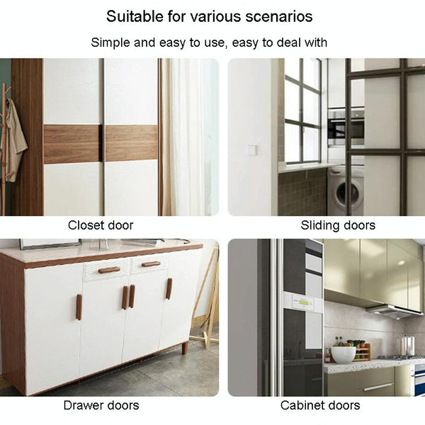 90 Degree No-Punch Invisible Door Suction Thin Section Wardrobe Sliding Door Magnetic Suction(Black)