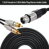 XLR Female To 2RCA Male Plug Stereo Audio Cable, Length: 0.5m